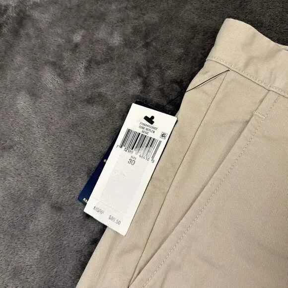 Polo Ralph Lauren Chino‎ Shorts Mens 30" Beige Classic Fit Stretch Comfort New